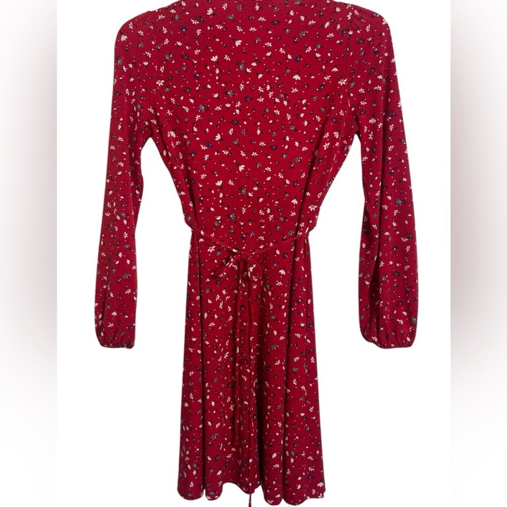 Banana Republic Factory Red Long Sleeve Dress Size XS - Picture 8 of 9